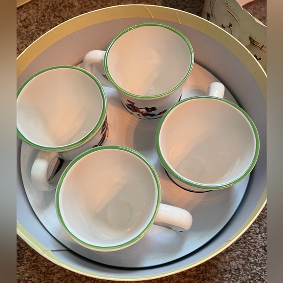 Vintage set of dancing snowman mugs (Set of 4) - Picture 6 of 9